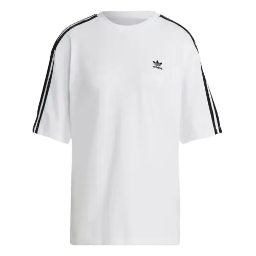 Adidas Originals T Shirts Women's White Crew Neck Thin Straight Fit