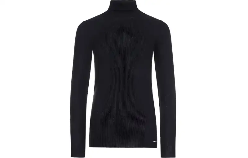 PRADA Knitwear Women's Black Turtleneck Moderate Other