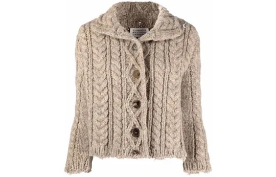 Maison Margiela chunky-knit wool cardigan