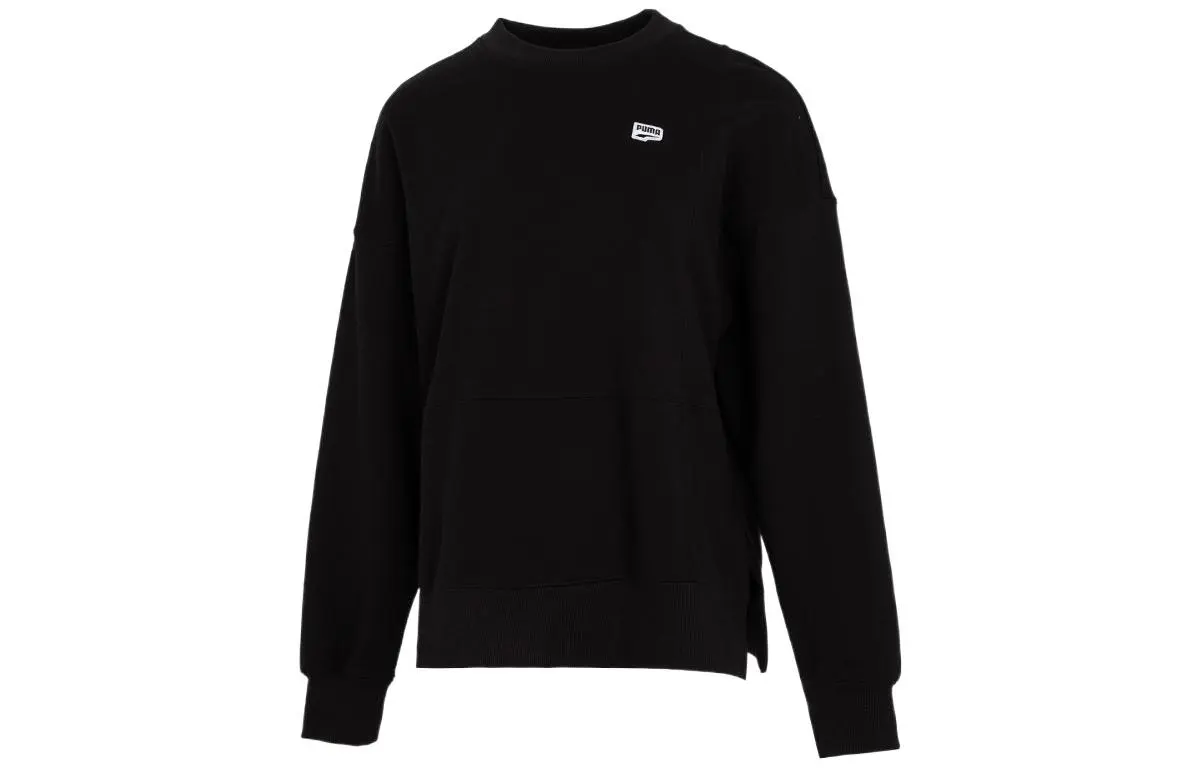 PUMA Sweatshirts Women's Black Crew Neck Moderate Other