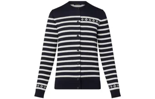 LOUIS VUITTON Monogram Flower Marinière Cardigan