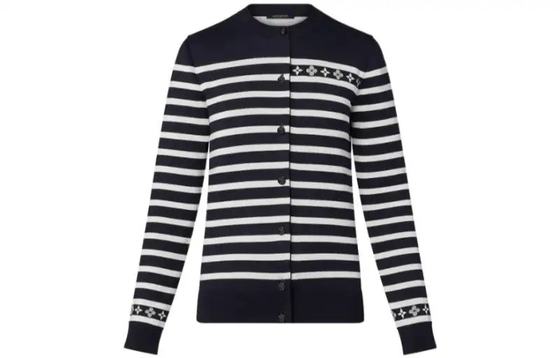 LOUIS VUITTON Monogram Flower Marinière Cardigan