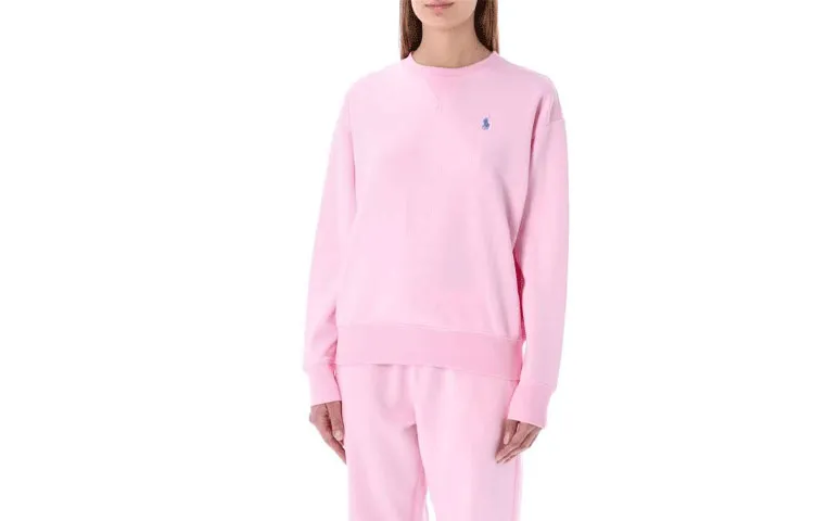 Polo Ralph Lauren Sweatshirts Women's Pink Crew Neck Moderate Regular