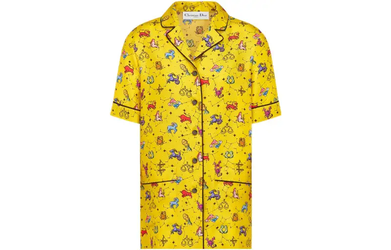 DIOR Quarterly New Products Shirts Women's Yellow Cuban Collar Moderate Other