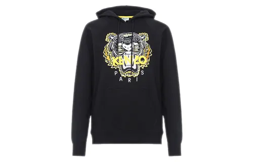 KENZO Sweatshirts Women's Black Hooded Moderate Heavyweight