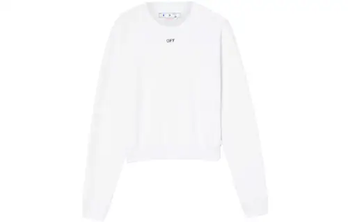 OFF-WHITE Off-stamp Cropped Sweatshirt