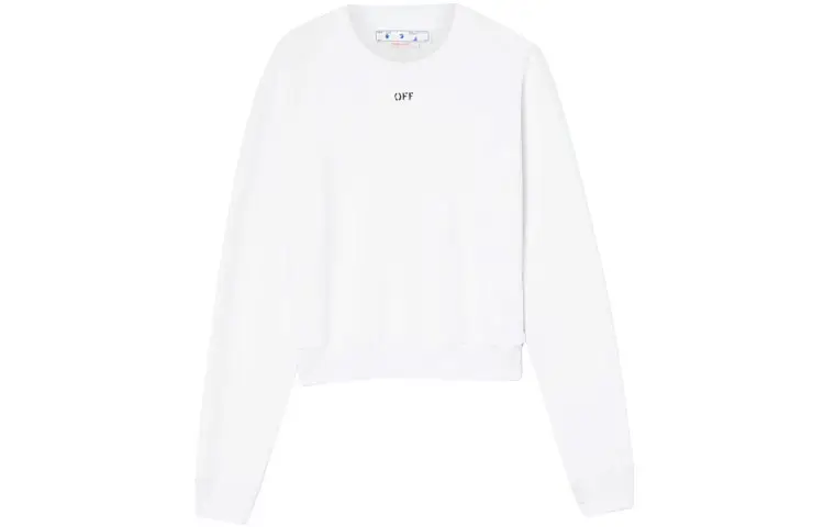 OFF-WHITE Off-stamp Cropped Sweatshirt