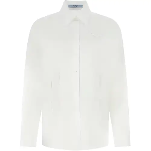 PRADA Shirts Women's White Lapel Shirt