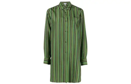 LOEWE Shirts Women's Green Lapel Moderate Other