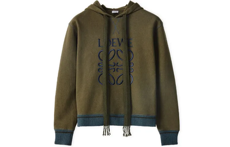 LOEWE Sweatshirts Women's Green Hooded Moderate Regular