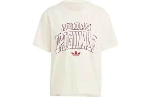 Adidas Originals Drop Shoulder Sleeve T Shirt Women's Ecru