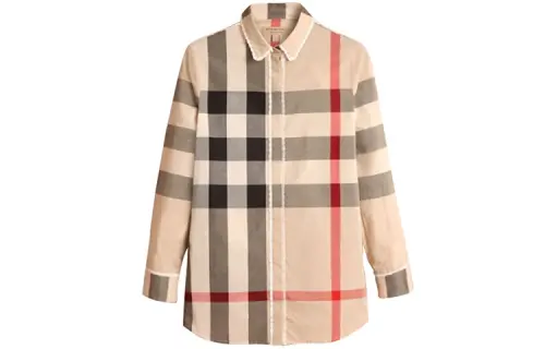 Burberry Shirts Women's Camel Pointed Collar Moderate Shirt