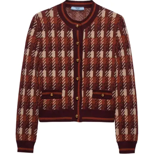 PRADA FW24 Knitwear Women's Camel Brown