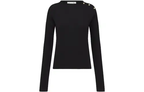 DIOR Sweaters Women's Black Crew Neck Moderate Other