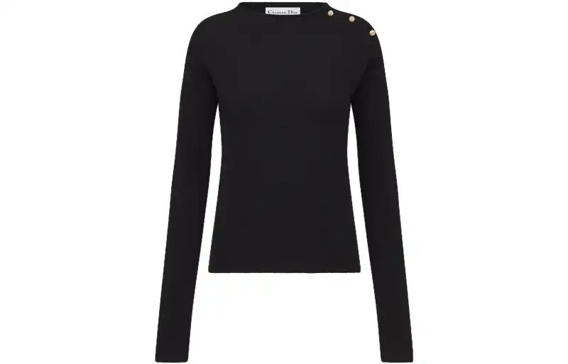 DIOR Sweaters Women's Black Crew Neck Moderate Other