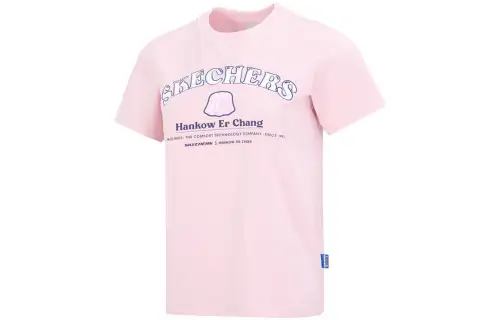 Skechers Hankou No. 2 Factory Joint Series T Shirts Women's Crew Neck Moderate Straight Fit