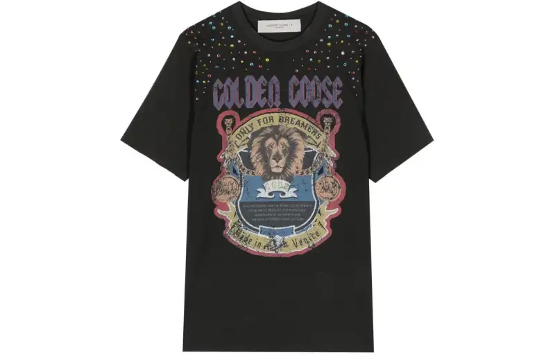 Golden Goose SS24 Regular T Shirt Women's Dark Gray