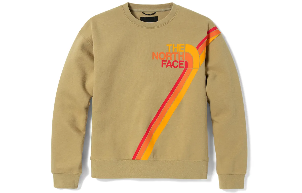 THE NORTH FACE Sweatshirts Women's Khaki Crew Neck Moderate Regular