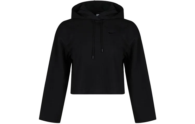 Nike Sweatshirts Women's Black Hooded Moderate Regular