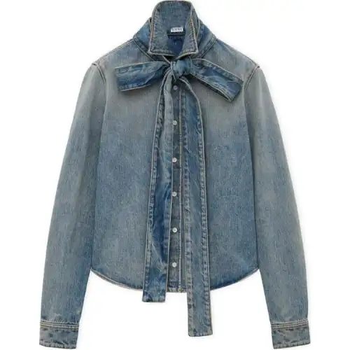 LOEWE Bow Shirt 'Washed Denim'
