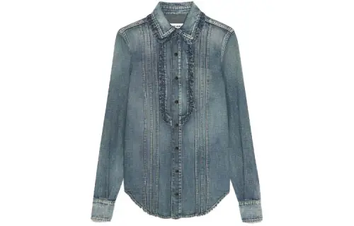 SAINT LAURENT Shirt Women's Vintage Blue
