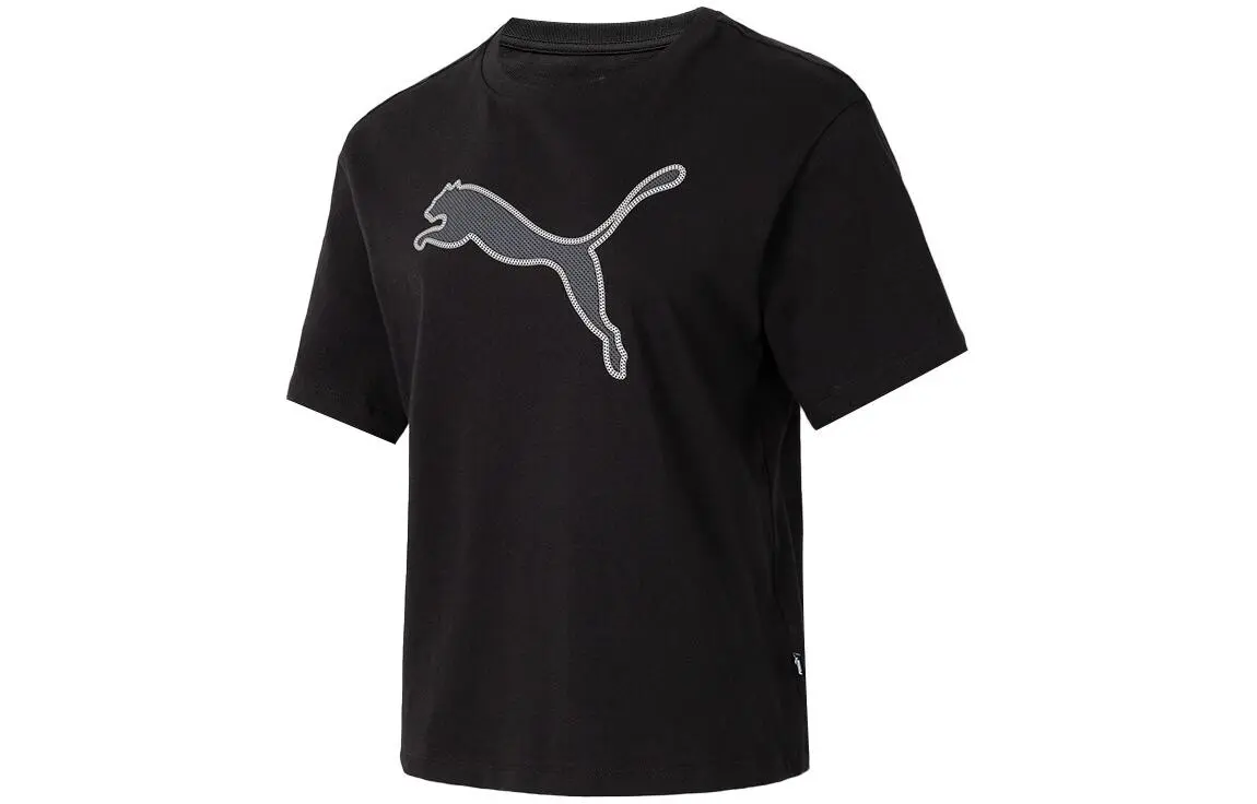 PUMA T-Shirts Women's Black Crew Neck Moderate Other