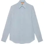 GUCCI Shirts Women's Light Blue Lapel Moderate Other