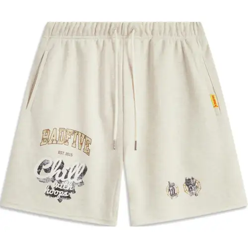 Li Ning Basketball Collection Casual Shorts Men's Heather Gray Light Khaki