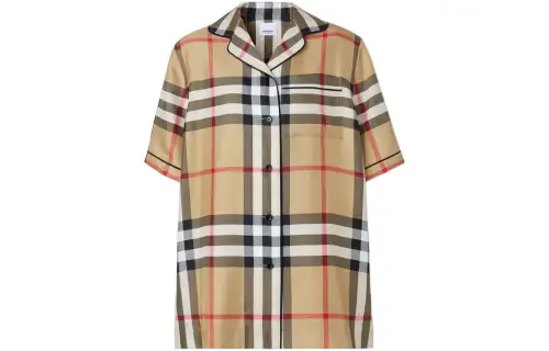 Burberry Vintage Check silk pajama shirt