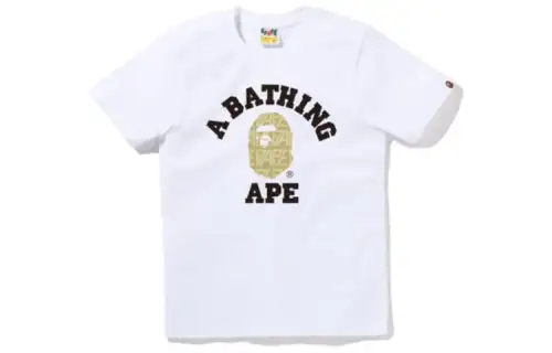 A BATHING APE Logo patch Cotton T shirt