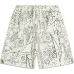 Li Ning Sports Trendy Collection Casual Shorts Men's Black White Combination Print