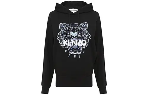 KENZO Sweatshirts Women's Black Hooded Moderate Heavyweight