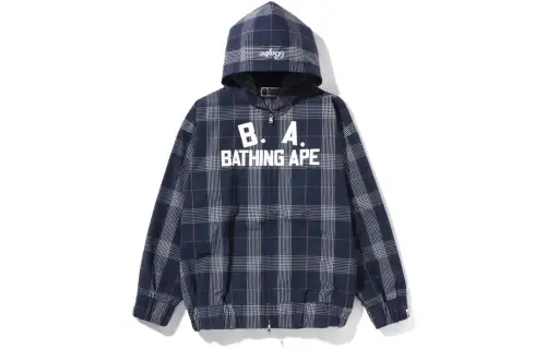A BATHING APE Sweatshirts Women's Hooded Moderate Cardigan