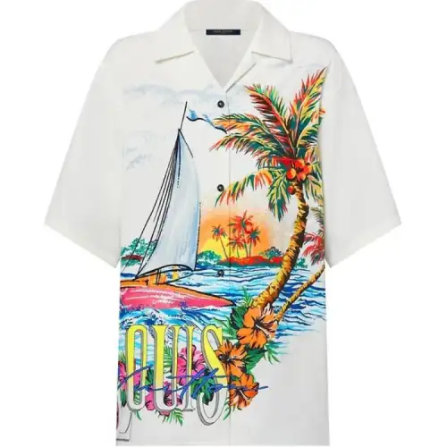 LOUIS VUITTON Sunset Sailboat Short-Sleeved Shirt