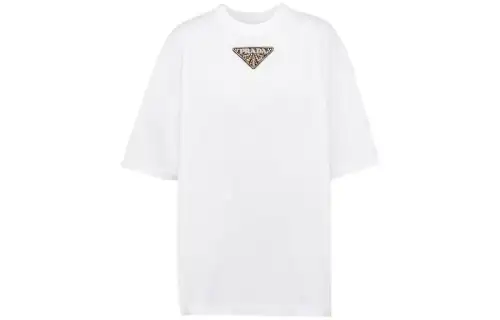 PRADA Pre Owned 2000s Triangle logo T shirt