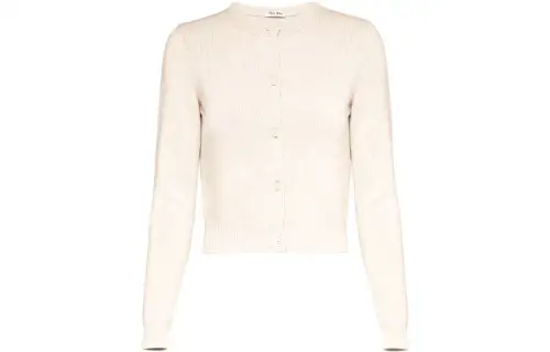 MIU MIU FW21 Fitted Sweater Women's Ecru