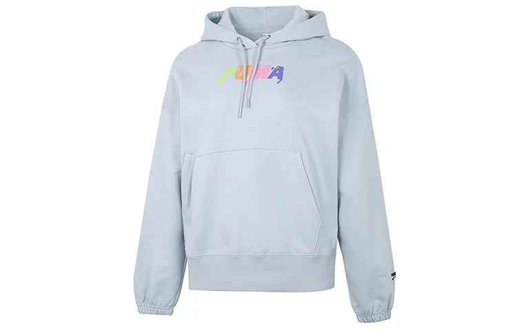 PUMA Downtown Sweatshirts Women's Blue Hooded Moderate Regular
