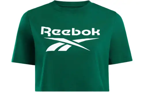 Reebok T Shirts Women's Green Crew Neck Moderate Straight Fit