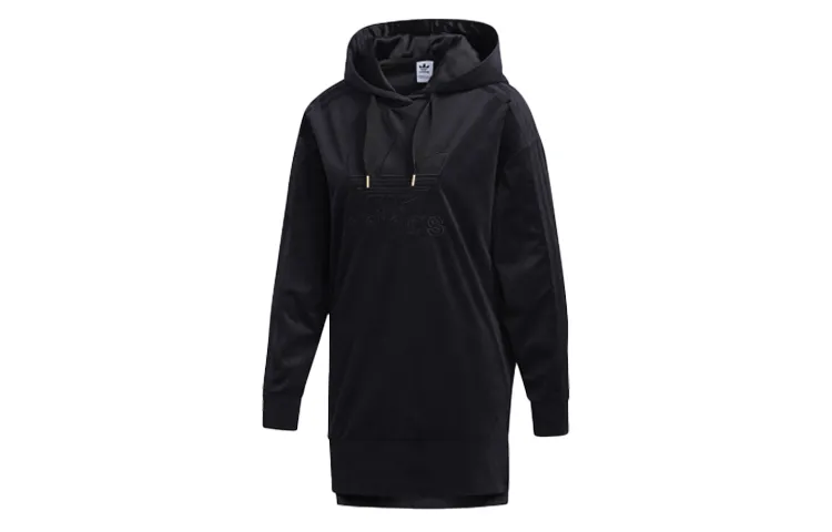 Adidas Originals Sweatshirts Women's Black Hooded Moderate Regular