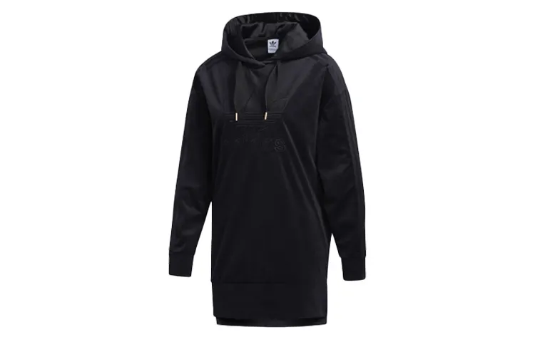 Adidas Originals Sweatshirts Women's Black Hooded Moderate Regular