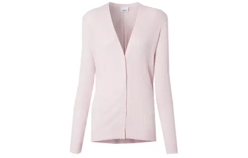 Burberry Cashmere Sweaters Women's Pink V Neck Moderate