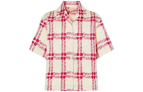 UNIQLO X Marni Women's Oversized Open Collor Shirt Beige