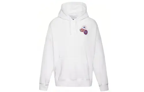 Converse Sweatshirts Women's White Hooded Moderate Regular