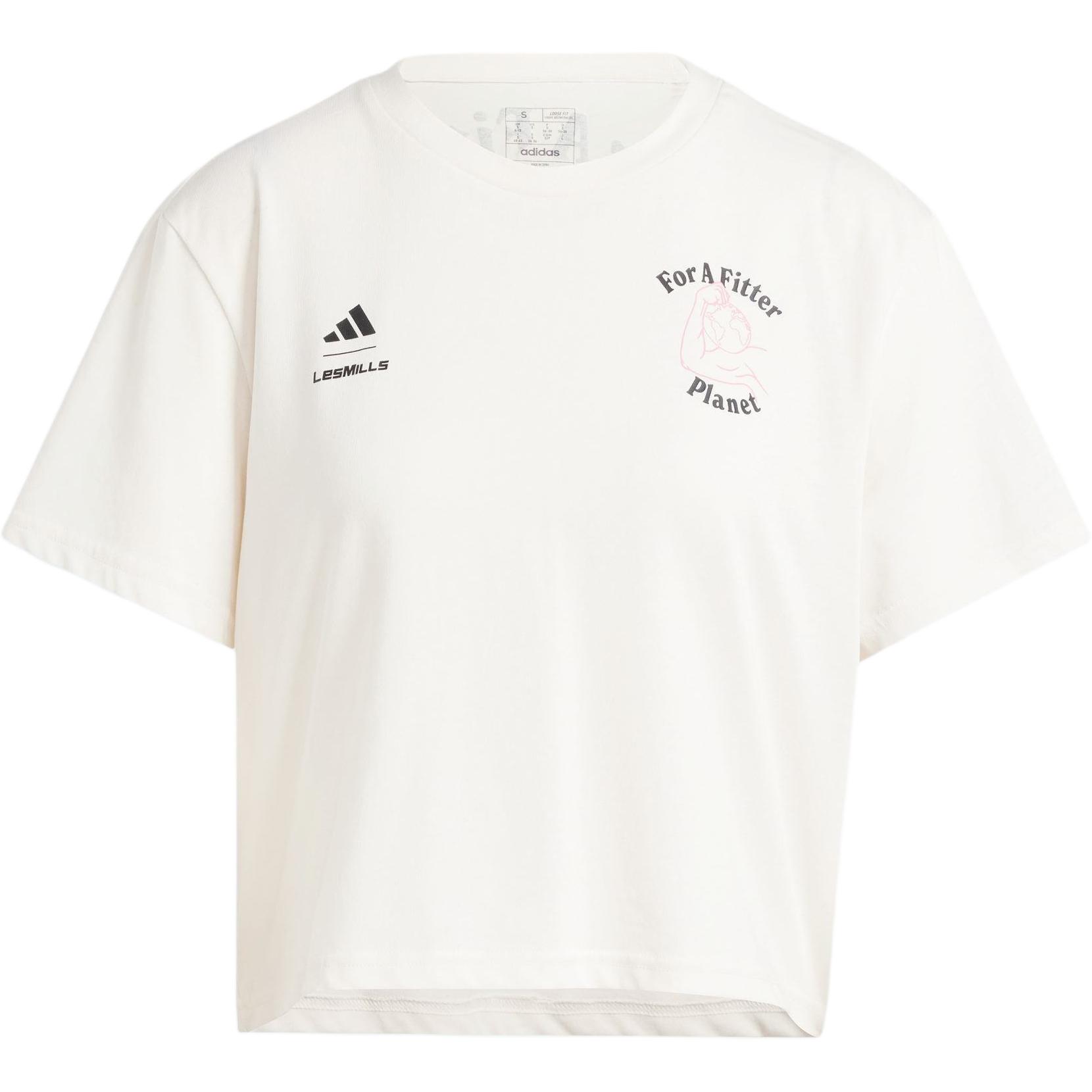 Adidas x LES MILLS LES MILLS Regular T Shirt Women's Pink White