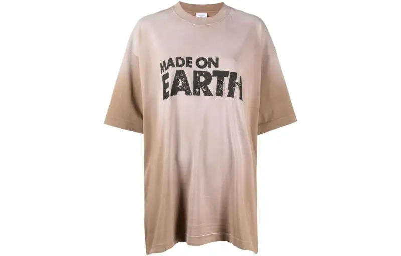 Vetements Made On Earth T Shirt 'Faded Beige'