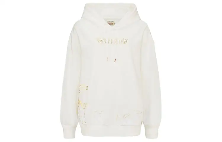 EVISU Sweatshirts Women's White Hooded Moderate Regular