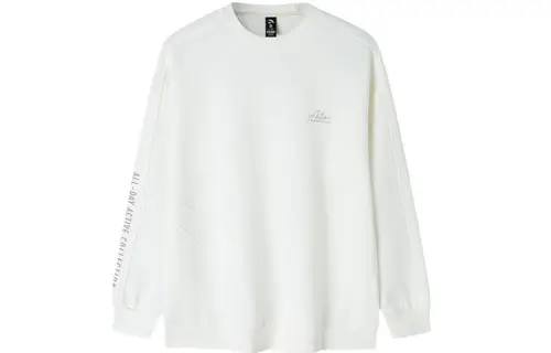 ANTA Sweatshirts Women's White Crew Neck Thickened Regular