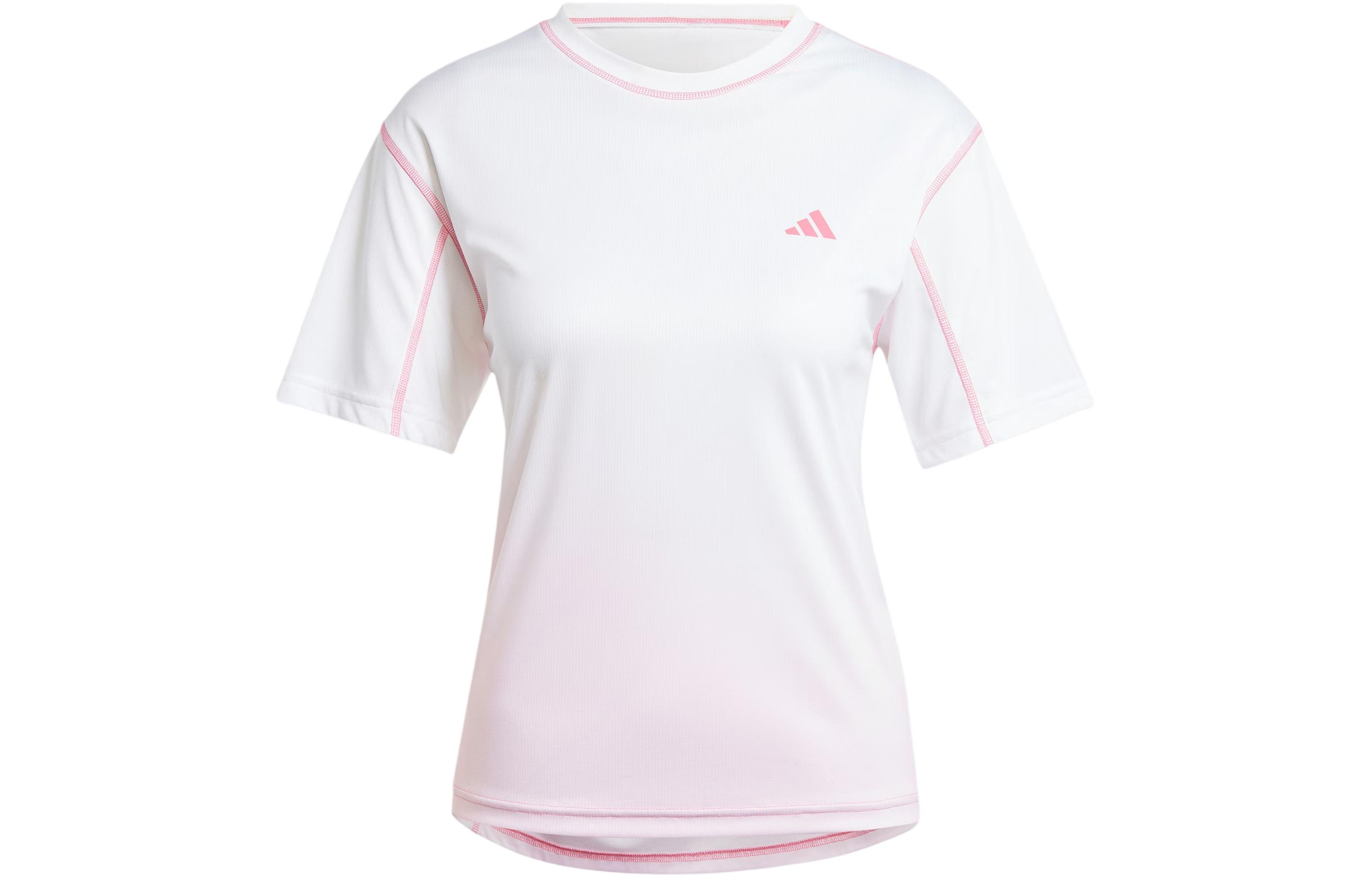 Adidas Drop Shoulder Sleeve Running T Shirt Women’s Clear Pink