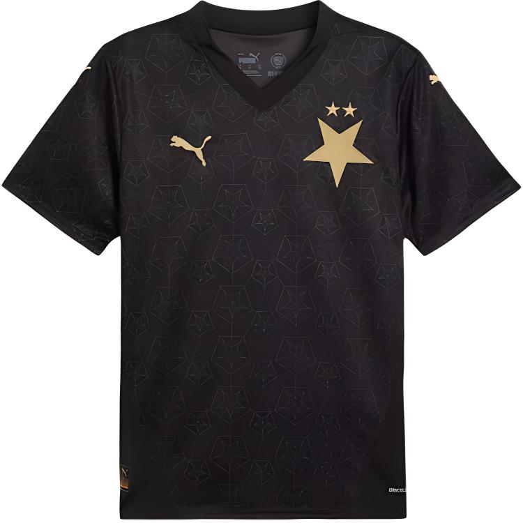 PUMA SK Slavia Praha Soccer Jersey Men's Black Victory Gold