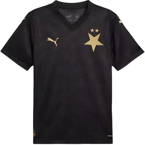 PUMA SK Slavia Praha Soccer Jersey Men's Black Victory Gold
